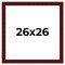 Square Weathered Red Picture Frame - UV Acrylic, Foam Board Backing, Hanging Hardware